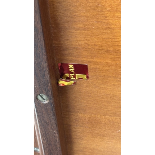 124 - A mid 20th century G Plan Astro teak and tiled top nest of tables - approx. 51cm high x 50cm wide x ... 