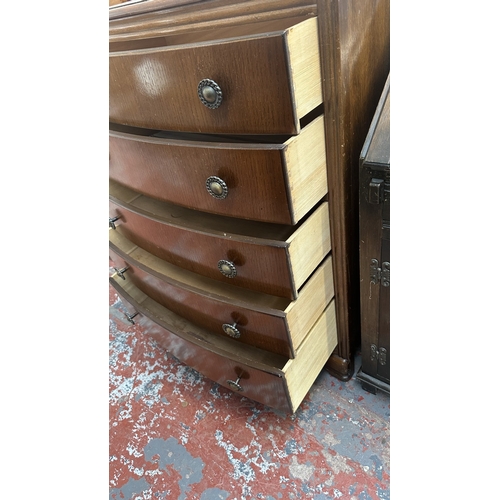 143 - A mid 20th century Lebus Furniture oak chest of drawers - approx. 102cm high x 77cm wide x 45cm deep