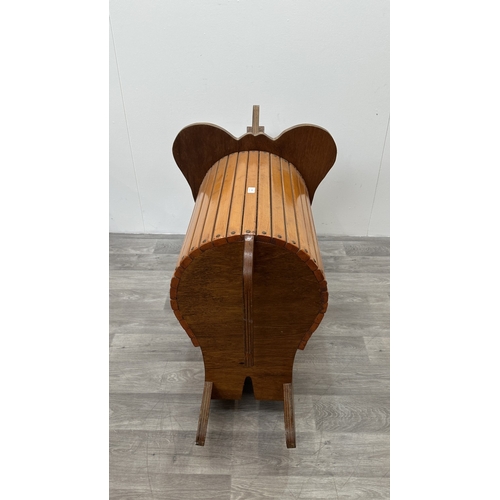 150 - A mid 20th century wooden rocking elephant - approx. 79cm high x 60cm wide x 120cm deep