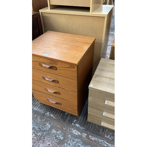 154 - An Austinsuite teak bedside chest of drawers - approx. 71cm high x 51cm wide x 41cm deep