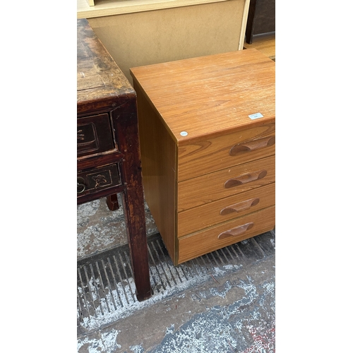 154 - An Austinsuite teak bedside chest of drawers - approx. 71cm high x 51cm wide x 41cm deep