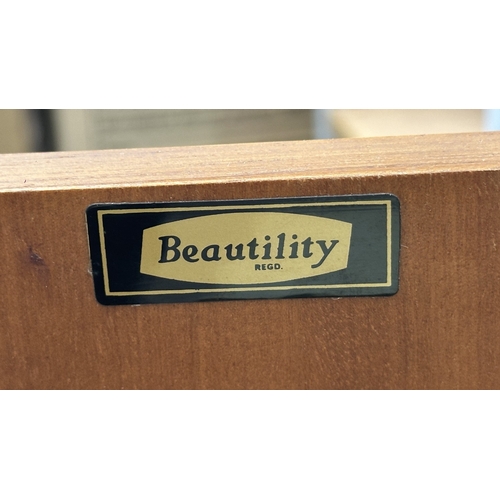 167 - A mid 20th century Beautility teak sideboard - approx. 76cm high x 184cm wide x 48cm deep