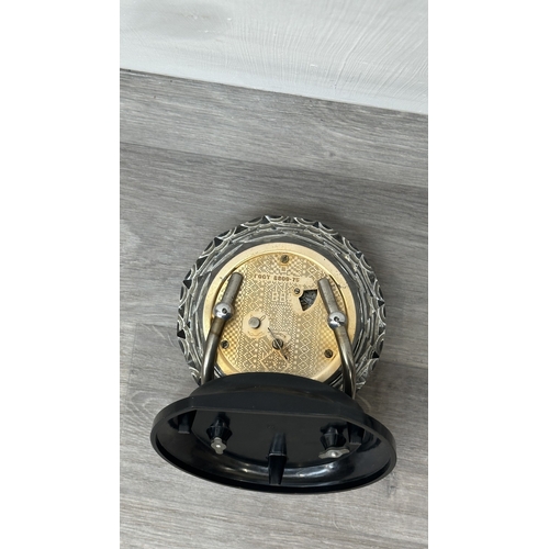 176 - A mid 20th century USSR Majak crystal and Bakelite desk clock - approx. 18cm high x 18cm wide