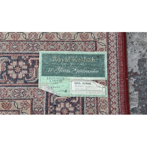 183 - A Hand Made Carpets Ltd. Royal Keshan 100% wool rug with hand knotted fringes - approx. 300cm x 200c... 