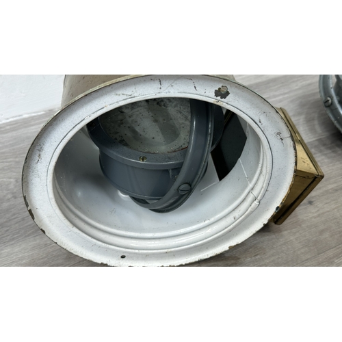 213 - Two early/mid 20th century Sestrel brass cased ship's binnacle compasses - approx. 24cm high