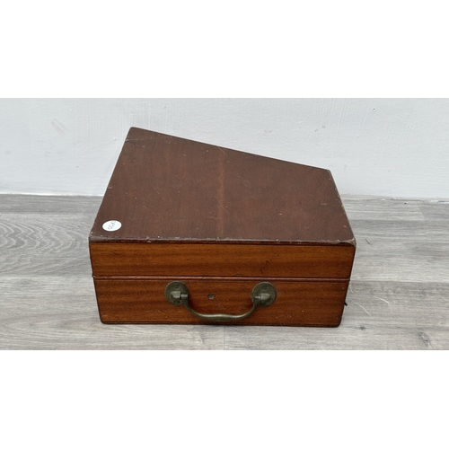 214 - A wooden cased Thomas Walker & Son Excelsior IV Patent ship's log - case approx. 12cm high x 28cm wi... 