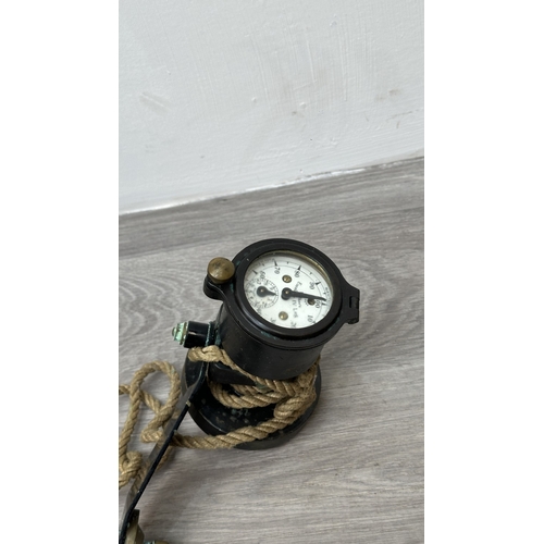 214 - A wooden cased Thomas Walker & Son Excelsior IV Patent ship's log - case approx. 12cm high x 28cm wi... 