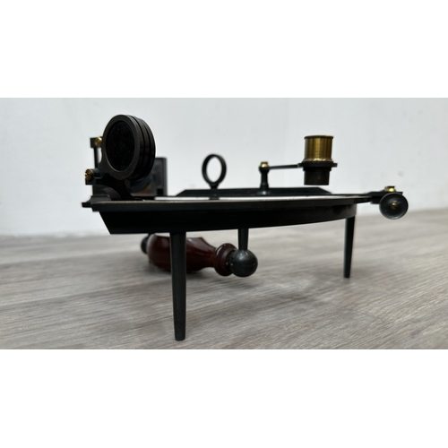 215 - An early 20th century mahogany cased maritime sextant signed W.T Parrott St. Andrew Dock Hull - case... 