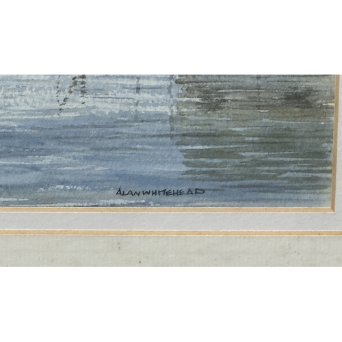 223 - A gilt framed Alan Whitehead (b. 1952) nautical watercolour - approx. 43cm high x 53cm wide