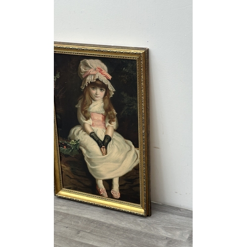 225 - A gilt framed John Everett Millais 'Cherry Ripe' print - approx. 74cm high x 49cm wide
