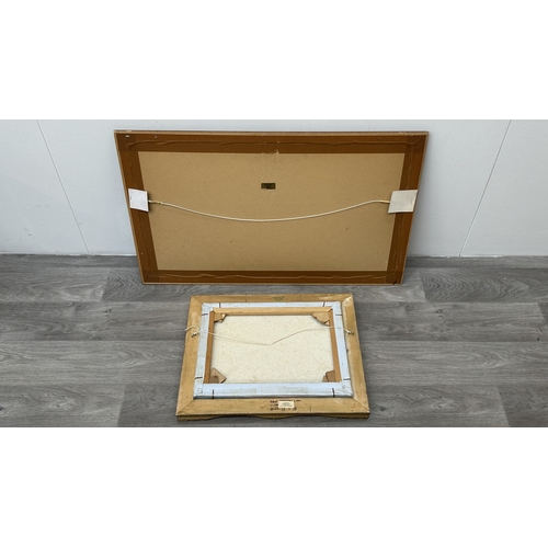 228 - Two framed pictures, one gilt framed floral still life oil on canvas - approx. 40cm high x 49cm wide... 