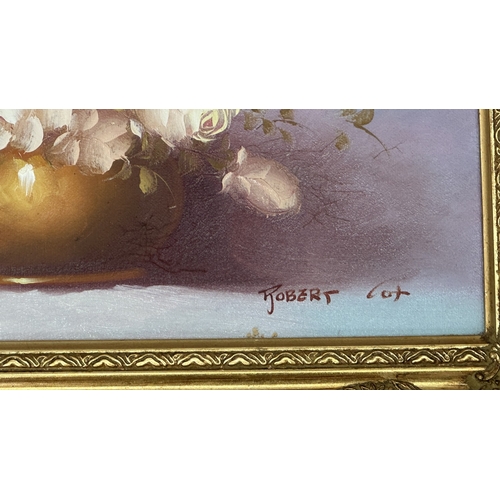 228 - Two framed pictures, one gilt framed floral still life oil on canvas - approx. 40cm high x 49cm wide... 