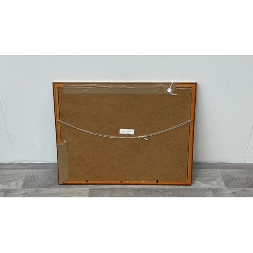 229 - A gilt framed Robert Thurston nautical painting, titled 'Barges in an Estuary' and dated 1990 - appr... 