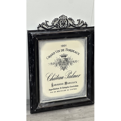 237 - Two 19th century style French painted metal signs - approx. 75cm high x 56cm wide