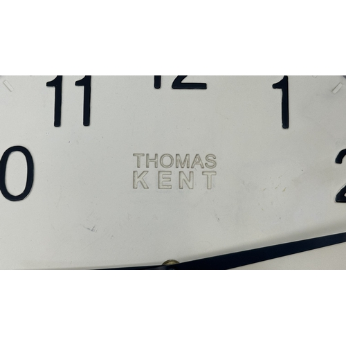 238 - A mid/late 20th century Thomas Kent Greenwich battery operated circular wall clock - approx. 30cm di... 