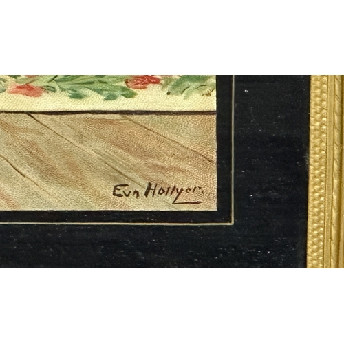 243 - Two late 19th/early 20th century gilt framed Eva Hollyer prints depicting mother and child - approx.... 