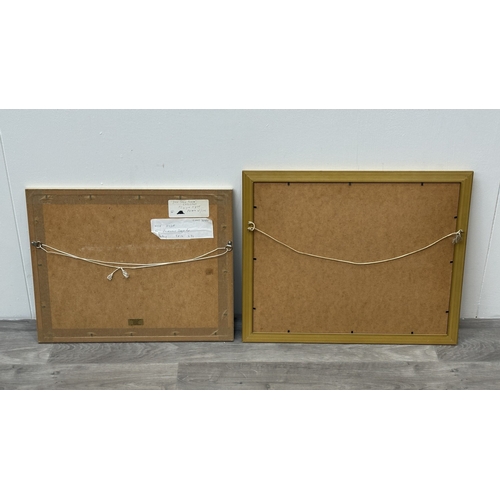 245 - Two framed watercolours, one Wym Hyde 'Yew Tree Farm' and one Michael Hoyles - largest approx. 47cm ... 