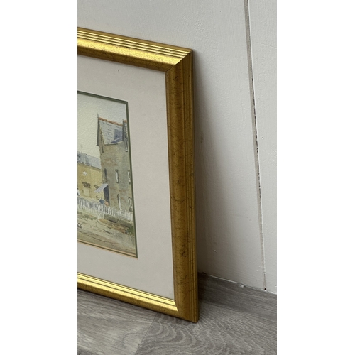 245 - Two framed watercolours, one Wym Hyde 'Yew Tree Farm' and one Michael Hoyles - largest approx. 47cm ... 