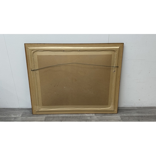 258 - A framed Asian kalaga tapestry - approx. 95cm high x 116cm wide