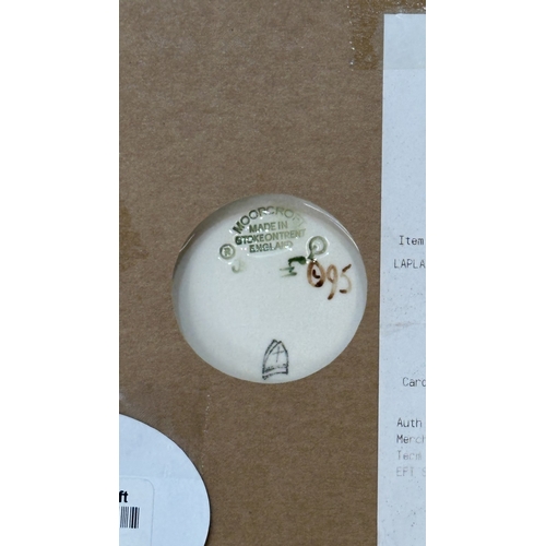 267 - A framed Moorcroft Lamia pattern wall plaque by Rachel Bishop - approx. 42cm high x 31cm wide