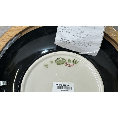 269 - A framed Moorcroft Harlequinade circular wall plate - approx. 30cm diameter