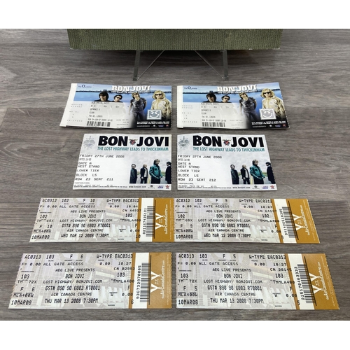 100 - An official tour programme and eight tickets from Bon Jovi's 'Lost Highway Tour 2007-2008'; tickets ... 