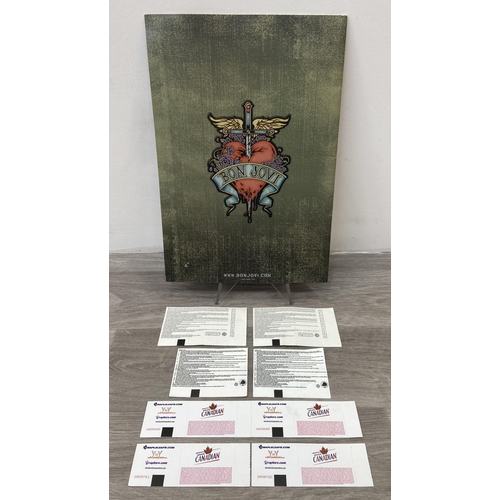 100 - An official tour programme and eight tickets from Bon Jovi's 'Lost Highway Tour 2007-2008'; tickets ... 