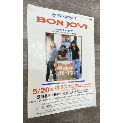 105 - Six items of memorabilia from Bon Jovi's These Days Tour 1996 European and Japan legs, to include an... 