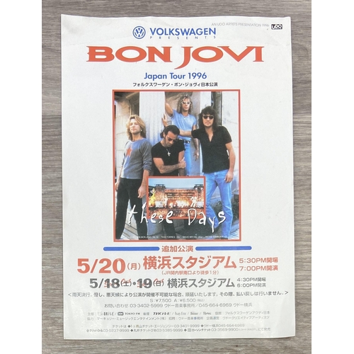 105 - Six items of memorabilia from Bon Jovi's These Days Tour 1996 European and Japan legs, to include an... 