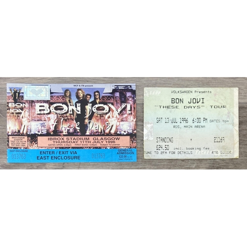 105 - Six items of memorabilia from Bon Jovi's These Days Tour 1996 European and Japan legs, to include an... 