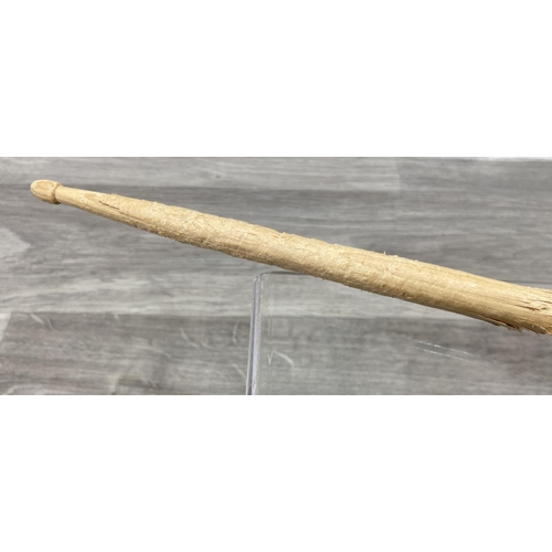 112 - A Vic Firth drumstick believed to have been used by Bon Jovi's Tico Torres during the Jersey Syndica... 