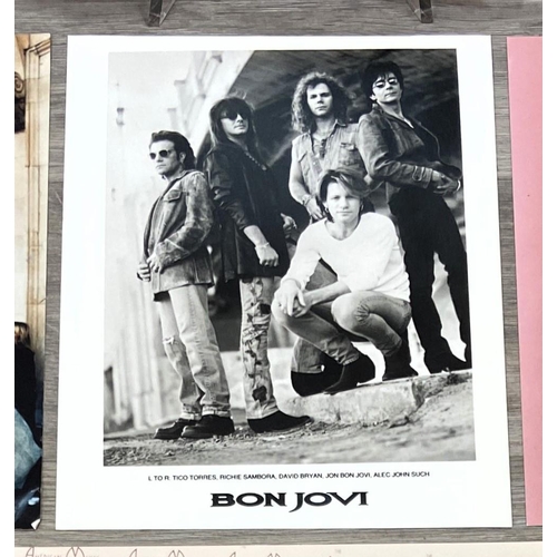 113 - A collection of Bon Jovi memorabilia, to include a backstage pass for Bon Jovi's 'New Jersey' press ... 