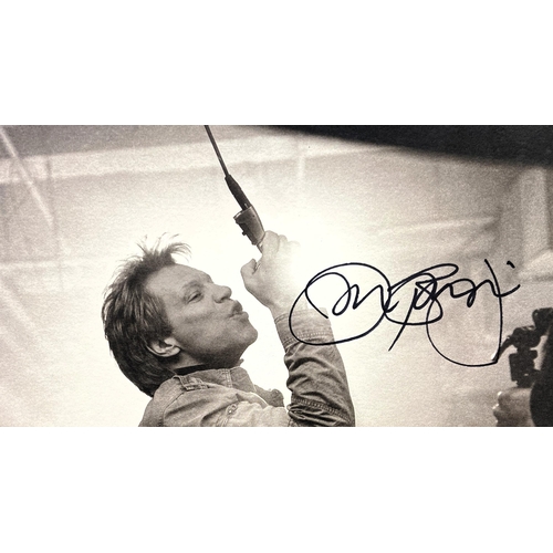 117 - A Jon Bon Jovi hand-signed photo card, obtained through official VIP ticket packages during the band... 