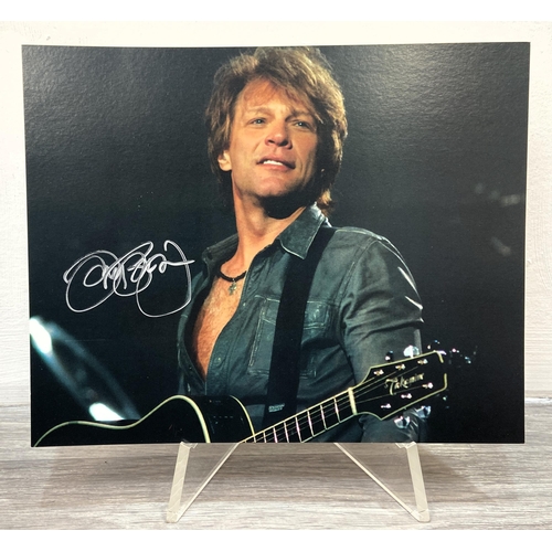 119 - A Jon Bon Jovi hand-signed colour 8 x 10 inch photograph, originally released as part of an exclusiv... 