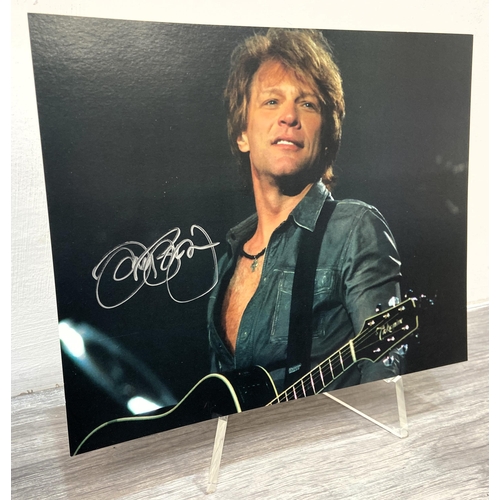 119 - A Jon Bon Jovi hand-signed colour 8 x 10 inch photograph, originally released as part of an exclusiv... 