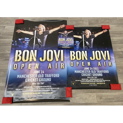 12 - Three promotional posters for Bon Jovi's Live Tour (also known as The Greatest Hits Tour) open-air c... 