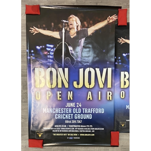 12 - Three promotional posters for Bon Jovi's Live Tour (also known as The Greatest Hits Tour) open-air c... 