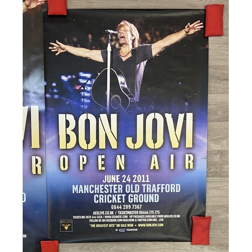 12 - Three promotional posters for Bon Jovi's Live Tour (also known as The Greatest Hits Tour) open-air c... 