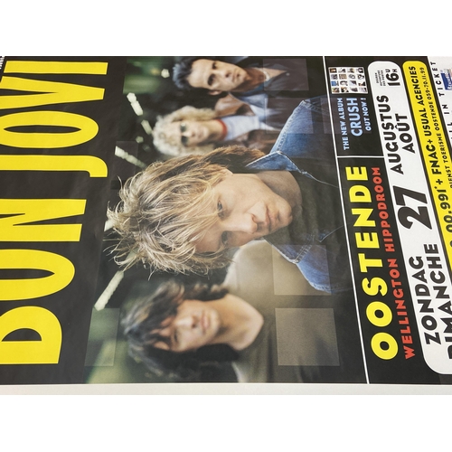 13 - A promotional poster for Bon Jovi's Crush Tour open-air concert held at the Wellington Hippodrome in... 