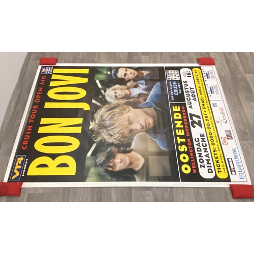 13 - A promotional poster for Bon Jovi's Crush Tour open-air concert held at the Wellington Hippodrome in... 