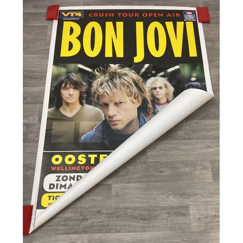 13 - A promotional poster for Bon Jovi's Crush Tour open-air concert held at the Wellington Hippodrome in... 