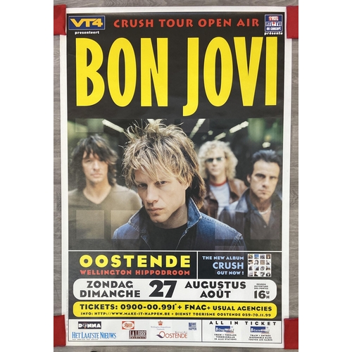 13 - A promotional poster for Bon Jovi's Crush Tour open-air concert held at the Wellington Hippodrome in... 