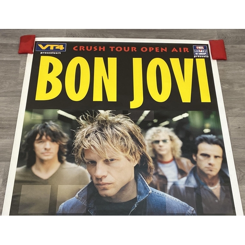 13 - A promotional poster for Bon Jovi's Crush Tour open-air concert held at the Wellington Hippodrome in... 