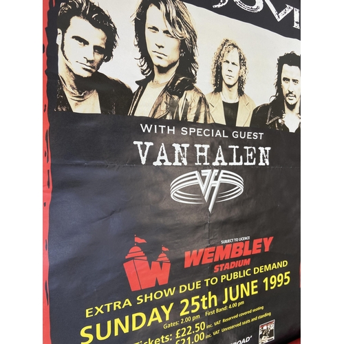 14 - A promotional concert poster for Bon Jovi's These Days Tour on Sunday, 25th June 1995, at Wembley St... 