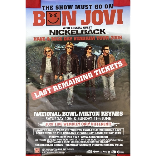 18 - A promotional concert poster for Bon Jovi's Have A Nice Day Tour on Saturday, 10th June, and Sunday,... 