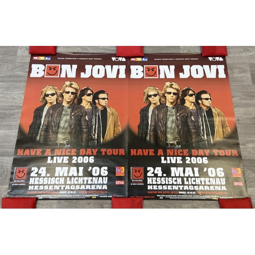 19 - Two promotional concert posters for Bon Jovi's Have A Nice Day Tour on May 24th, 2006, at the Hessen... 