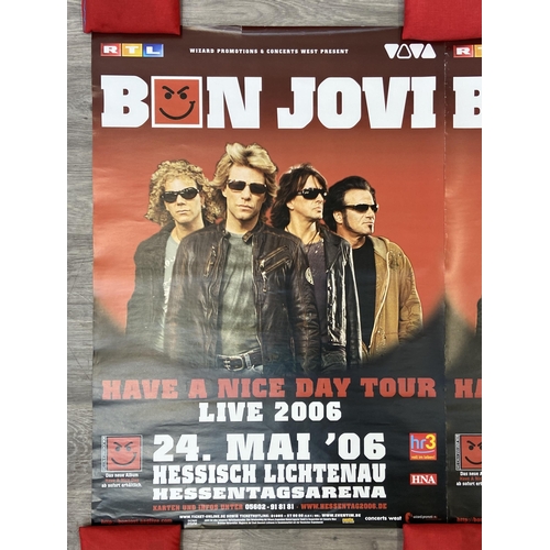 19 - Two promotional concert posters for Bon Jovi's Have A Nice Day Tour on May 24th, 2006, at the Hessen... 