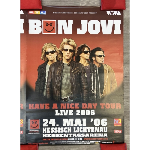 19 - Two promotional concert posters for Bon Jovi's Have A Nice Day Tour on May 24th, 2006, at the Hessen... 