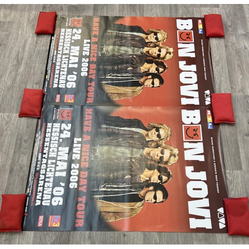 19 - Two promotional concert posters for Bon Jovi's Have A Nice Day Tour on May 24th, 2006, at the Hessen... 