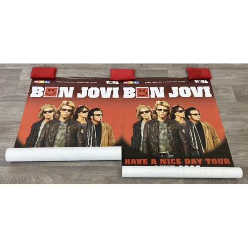 19 - Two promotional concert posters for Bon Jovi's Have A Nice Day Tour on May 24th, 2006, at the Hessen... 